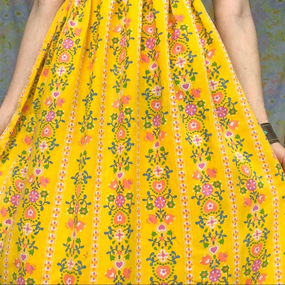 SOLD Vintage🌼70s Peasant Empire Waist Maxi Dress - Picture 8 of 8